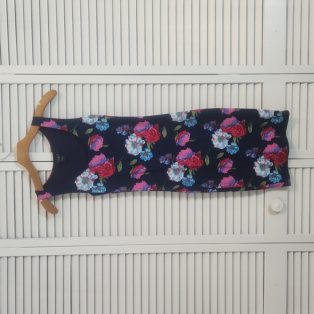 Joe & Elle Blue Floral Bodycon Dress - Picture 1 of 7
